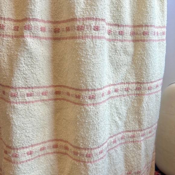 Vintage 60s/70s Madawaska Weavers Handwoven Wool Skirt – Cream & Pink Stripes - Picture 3 of 9